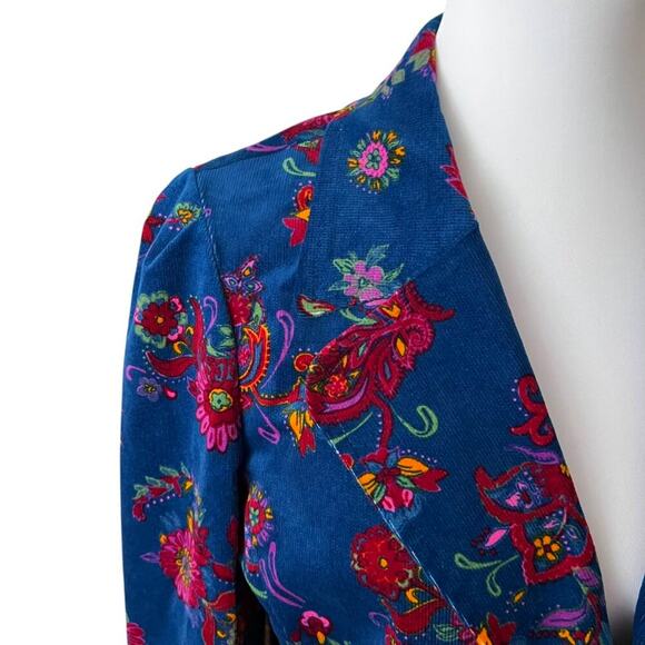 Modcloth XL Jacket Blazer Corduroy Retro Gift Stretch Boho 70s Cottage Holiday - Picture 11 of 17